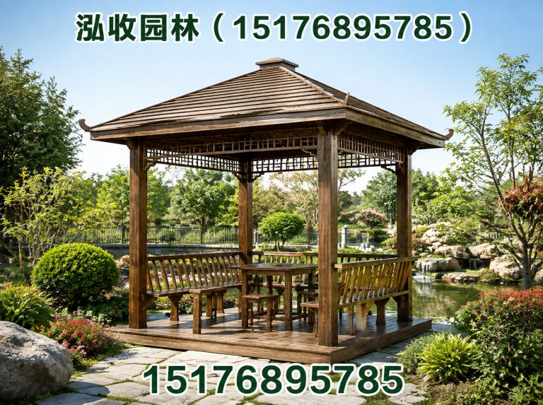 石家庄防腐木凉亭展示图